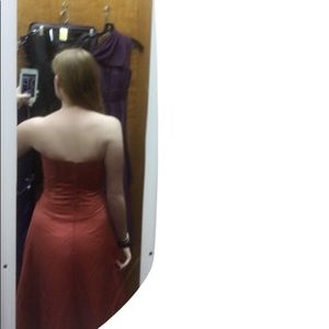 Rust colored prom dress